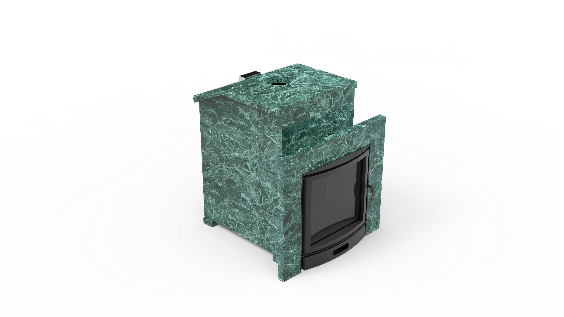 Печь из натурального камня Genesis GN 500 облицовка закрытая со скосом талькохлорит-шлифовка фото в Красноярске