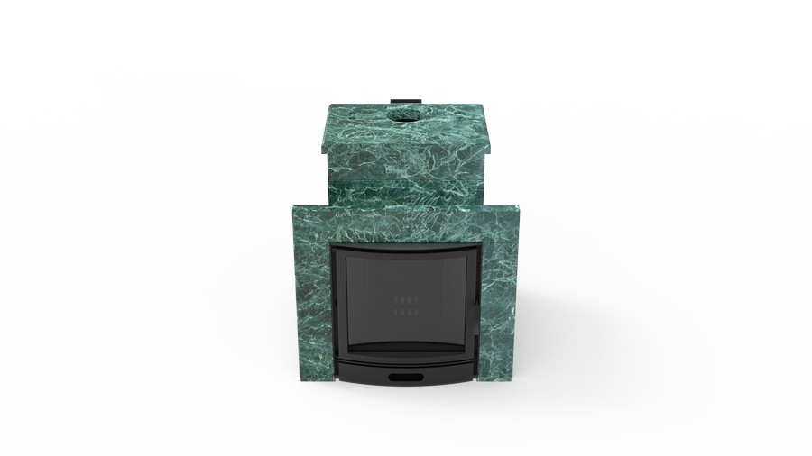 Печь в облицовке из натурального камня Genesis GN 500 облицовка закрытая со скосом талькохлорит-шлифовка фото в Красноярске