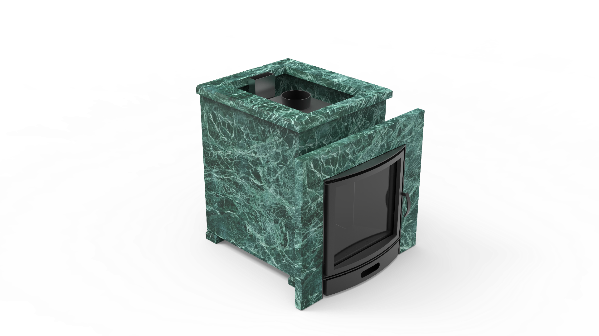 Печь из натурального камня Genesis GN 500 облицовка открытая пироксенит-элит фото в Красноярске