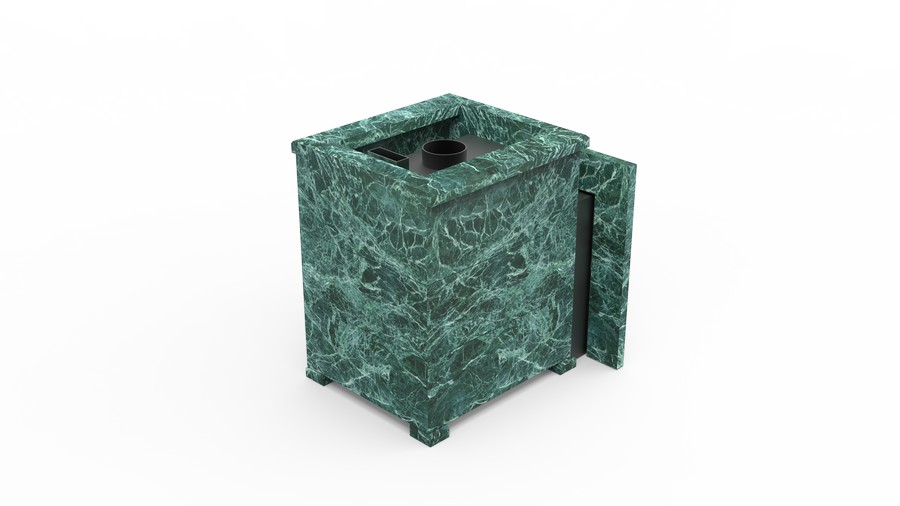 Печь в облицовке из натурального камня Genesis GN 500 облицовка открытая пироксенит-элит фото в Красноярске