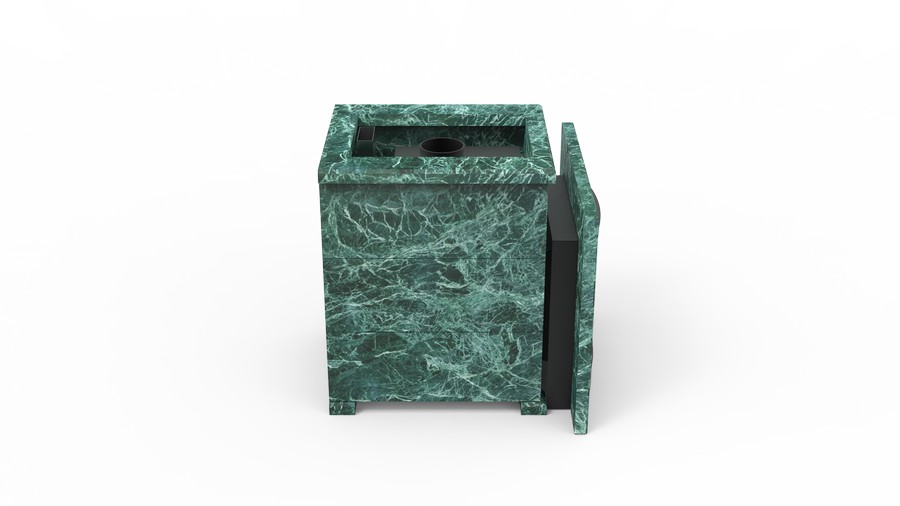 Печь в облицовке из натурального камня Genesis GN 500 облицовка открытая пироксенит-элит фото в Красноярске