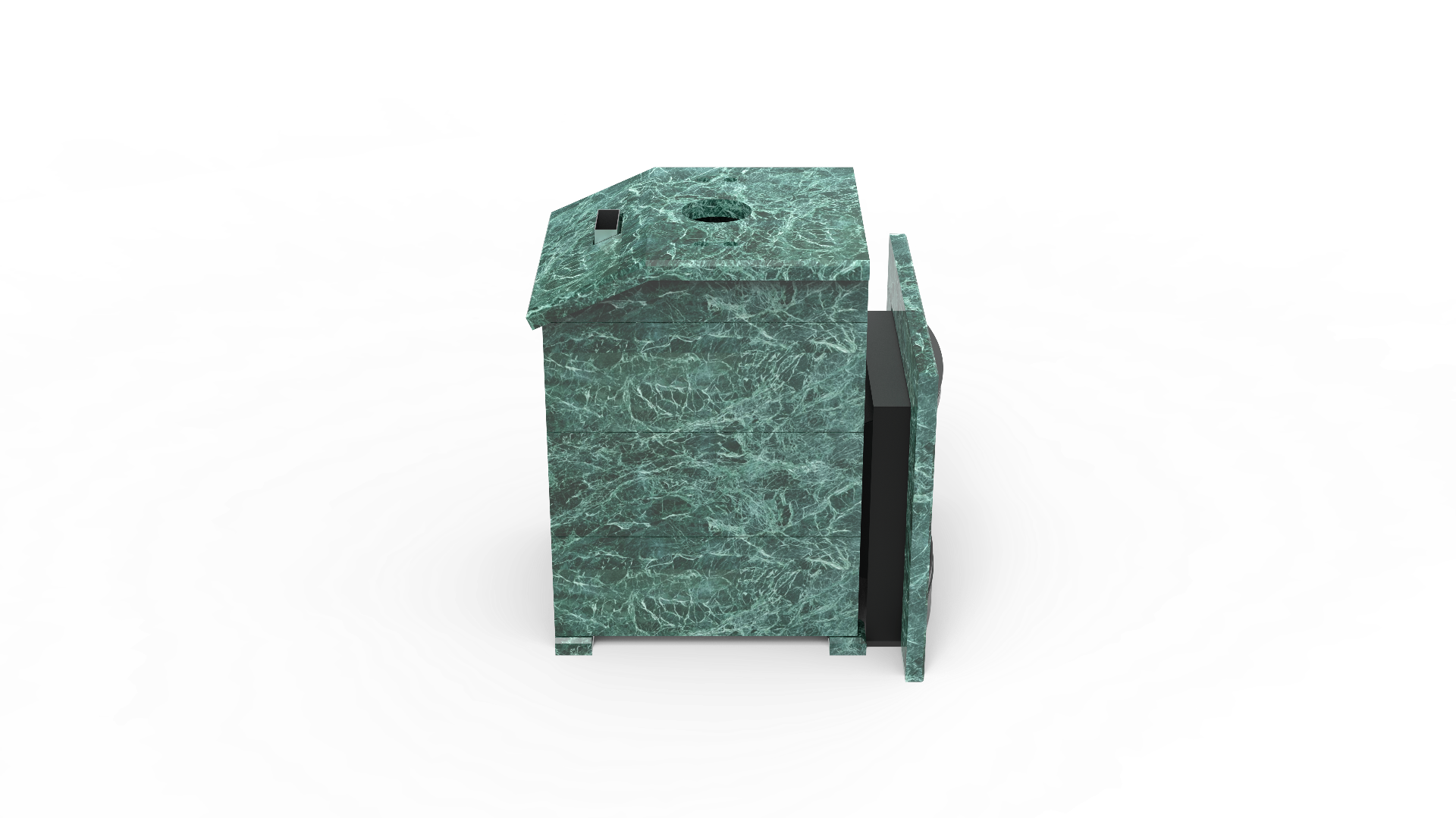 Печь из натурального камня Genesis GN 500 облицовка закрытая со скосом талькохлорит-шлифовка фото в Красноярске