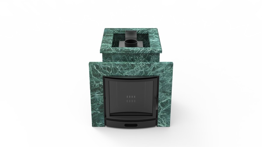 Печь в облицовке из натурального камня Genesis GN 500 облицовка открытая пироксенит-элит фото в Красноярске