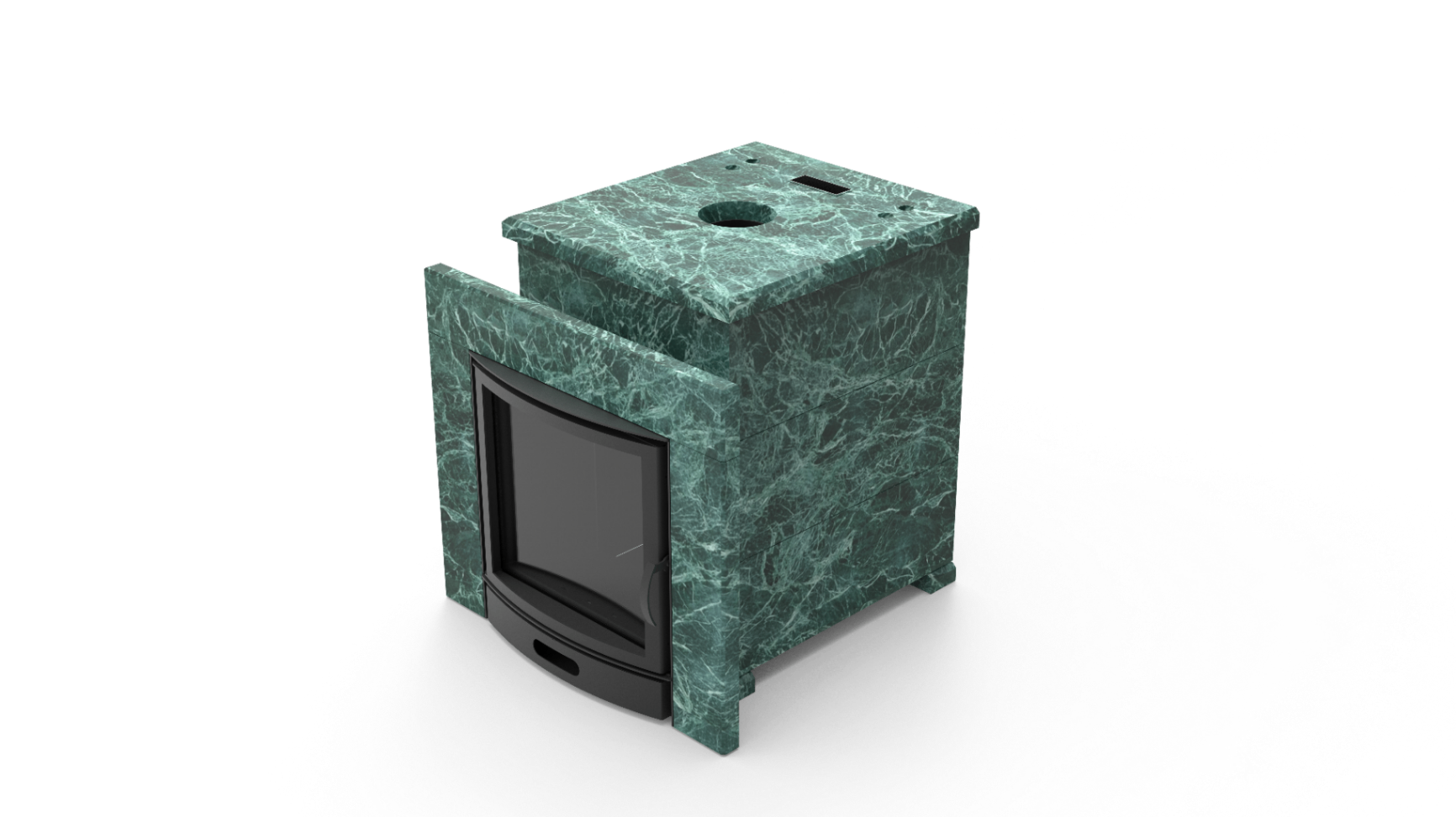 Печь из натурального камня Genesis GN 500 облицовка закрытая плоская пироксенит-элит фото в Красноярске