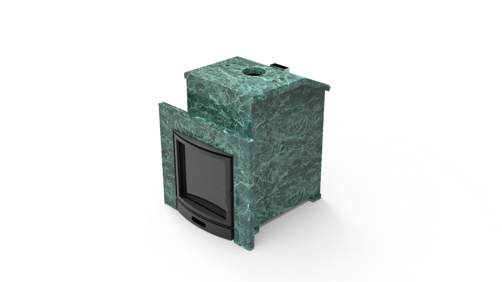 Печь из натурального камня Genesis GN 500 облицовка закрытая со скосом талькохлорит-шлифовка фото в Красноярске