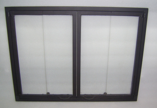 Дверь каминная с раздвижными стеклами фото в Красноярске