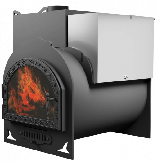 Печь Горыныч Мини, каменка с левой стороны, средняя дверь со стеклом фото в Красноярске Печь Горыныч Мини, каменка с левой стороны, средняя дверь со стеклом фото в Красноярске