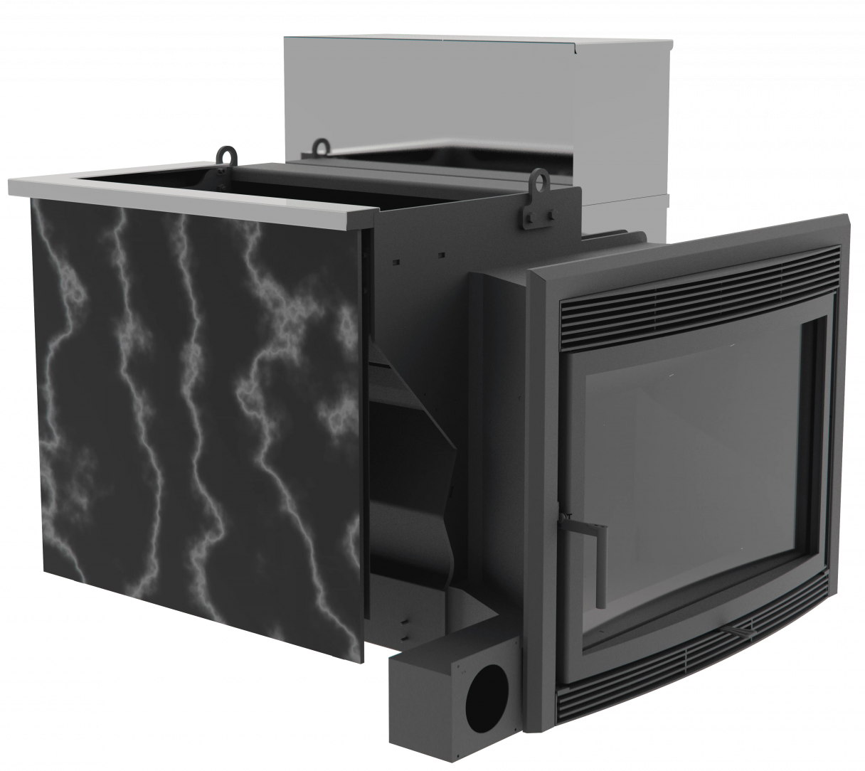 Банный камин 500, сталь+СВО фото в Красноярске Банный камин 500, сталь+СВО фото в Красноярске