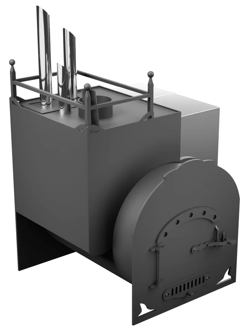 Печь Горыныч Мини, каменка закрытая с парогенератором с левой стороны фото в Красноярске Печь Горыныч Мини, каменка закрытая с парогенератором с левой стороны фото в Красноярске