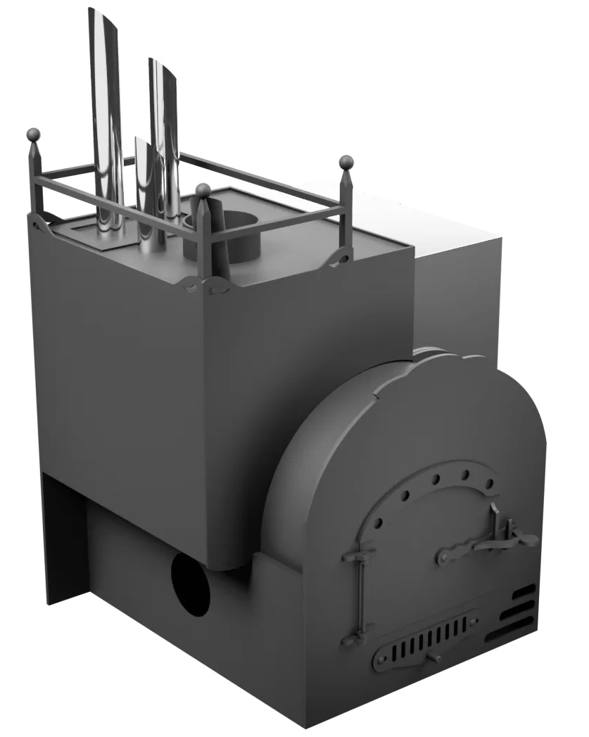 Печь Горыныч Мини, каменка закрытая с парогенератором с левой стороны, система воздушного отопления фото в Красноярске Печь Горыныч Мини, каменка закрытая с парогенератором с левой стороны, система воздушного отопления фото в Красноярске