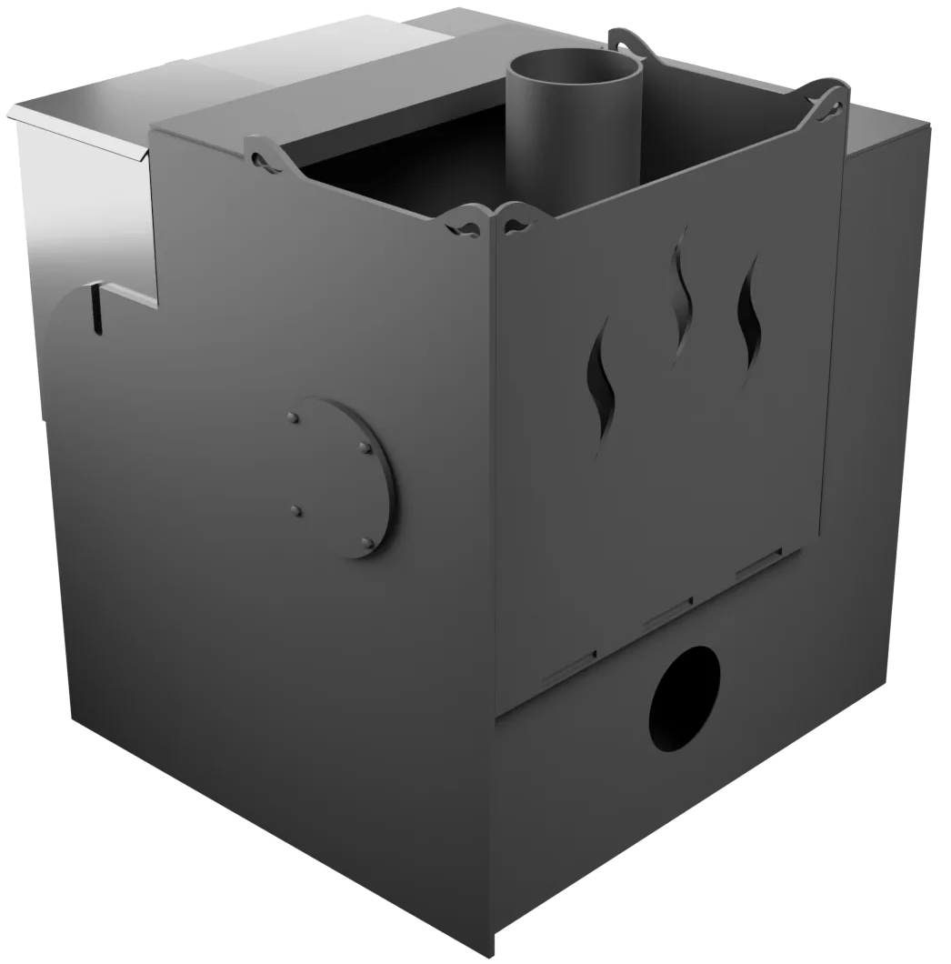 Печь Горыныч Мини, каменка с левой стороны, малое стекло, система воздушного отопления с порталом фото в Красноярске Печь Горыныч Мини, каменка с левой стороны, малое стекло, система воздушного отопления с порталом фото в Красноярске