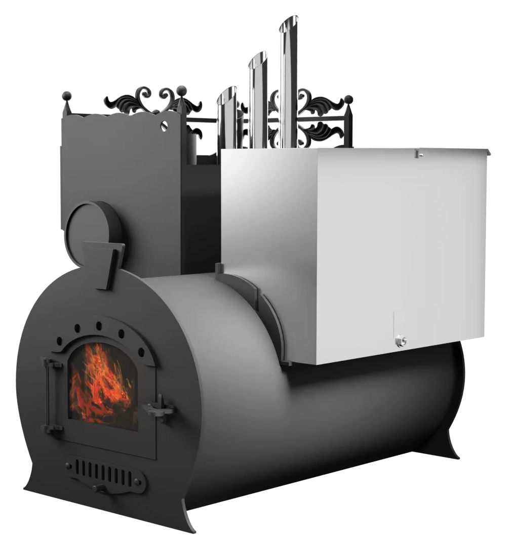 Печь Горыныч 3, каменка закрытая с парогенератором с левой стороны, малая дверь со стеклом фото в Красноярске Печь Горыныч 3, каменка закрытая с парогенератором с левой стороны, малая дверь со стеклом фото в Красноярске