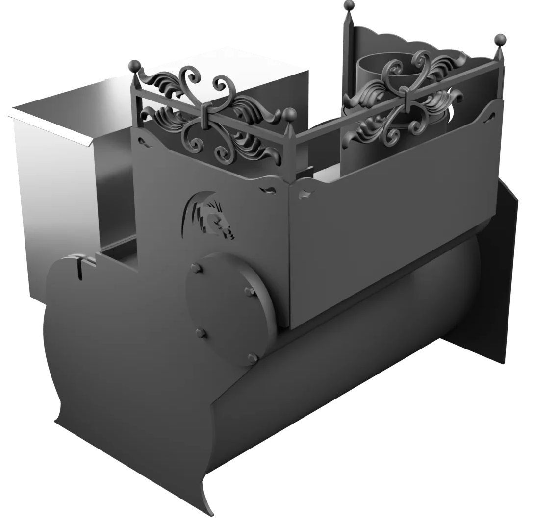 Печь Горыныч 3, каменка с левой стороны, средняя дверь со стеклом фото в Красноярске Печь Горыныч 3, каменка с левой стороны, средняя дверь со стеклом фото в Красноярске