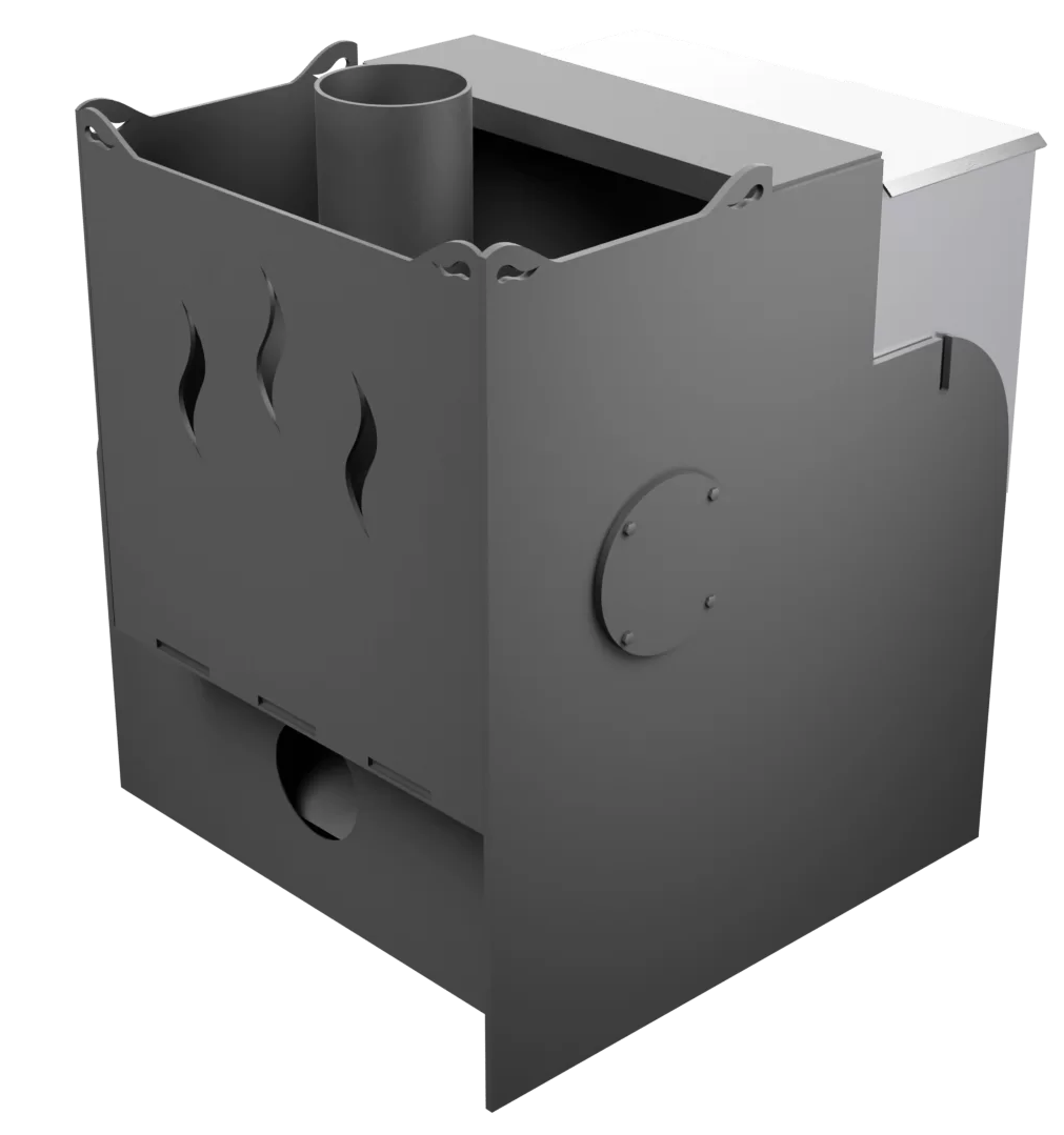 Печь Горыныч Мини, каменка с правой стороны, система воздушного отопления фото в Красноярске Печь Горыныч Мини, каменка с правой стороны, система воздушного отопления фото в Красноярске