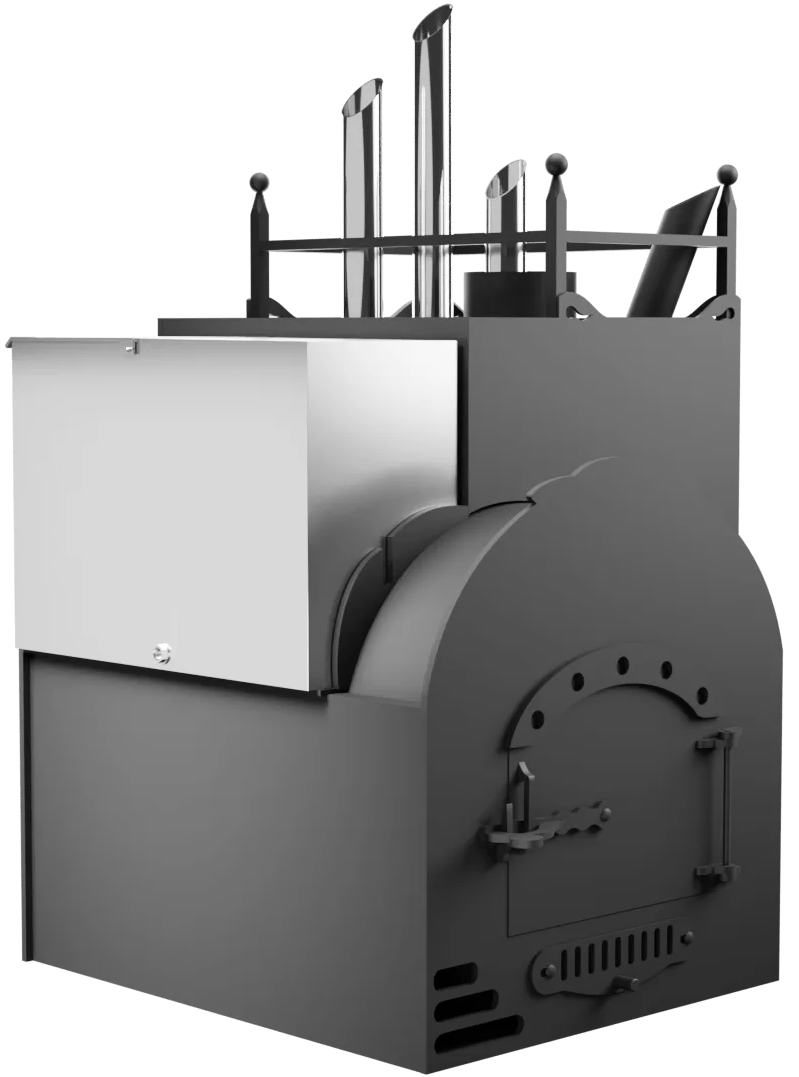 Печь Горыныч Мини, каменка закрытая с парогенератором с правой стороны, система воздушного отопления фото в Красноярске Печь Горыныч Мини, каменка закрытая с парогенератором с правой стороны, система воздушного отопления фото в Красноярске