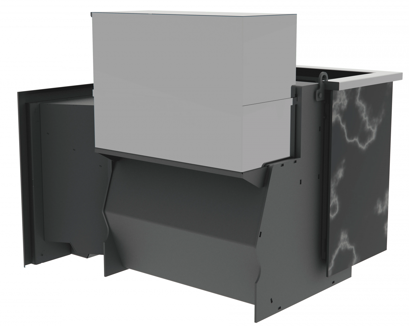 Банный камин 800, AISI 430 фото в Красноярске Банный камин 800, AISI 430 фото в Красноярске