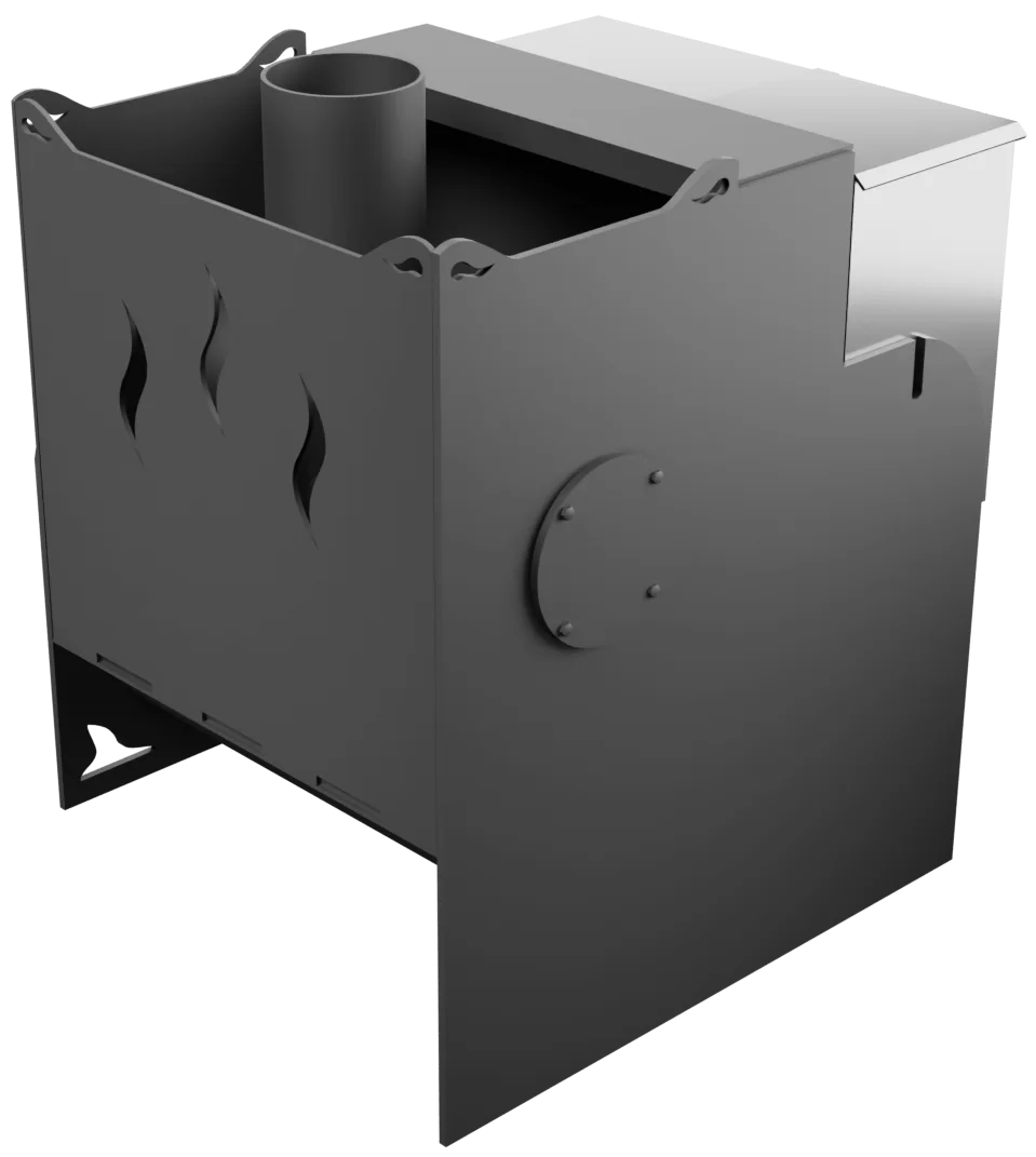 Печь Горыныч Мини, каменка с правой стороны, средняя дверь со стеклом фото в Красноярске Печь Горыныч Мини, каменка с правой стороны, средняя дверь со стеклом фото в Красноярске