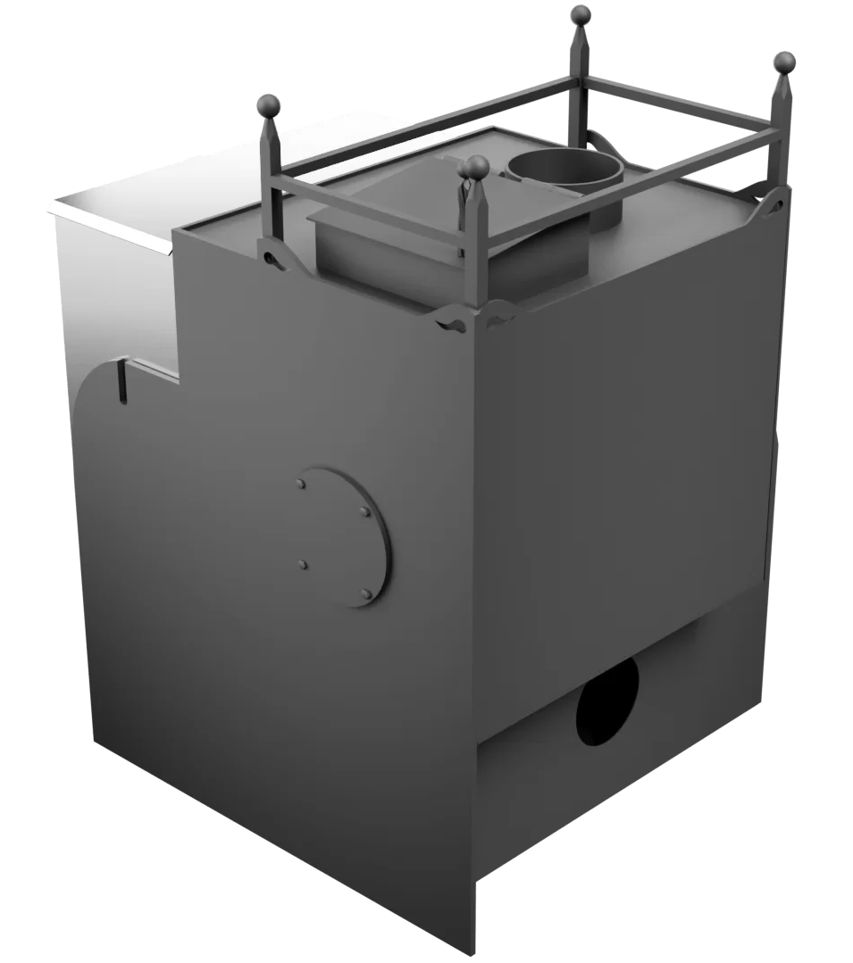 Печь Горыныч Мини, каменка закрытая с левой стороны, система воздушного отопления фото в Красноярске Печь Горыныч Мини, каменка закрытая с левой стороны, система воздушного отопления фото в Красноярске