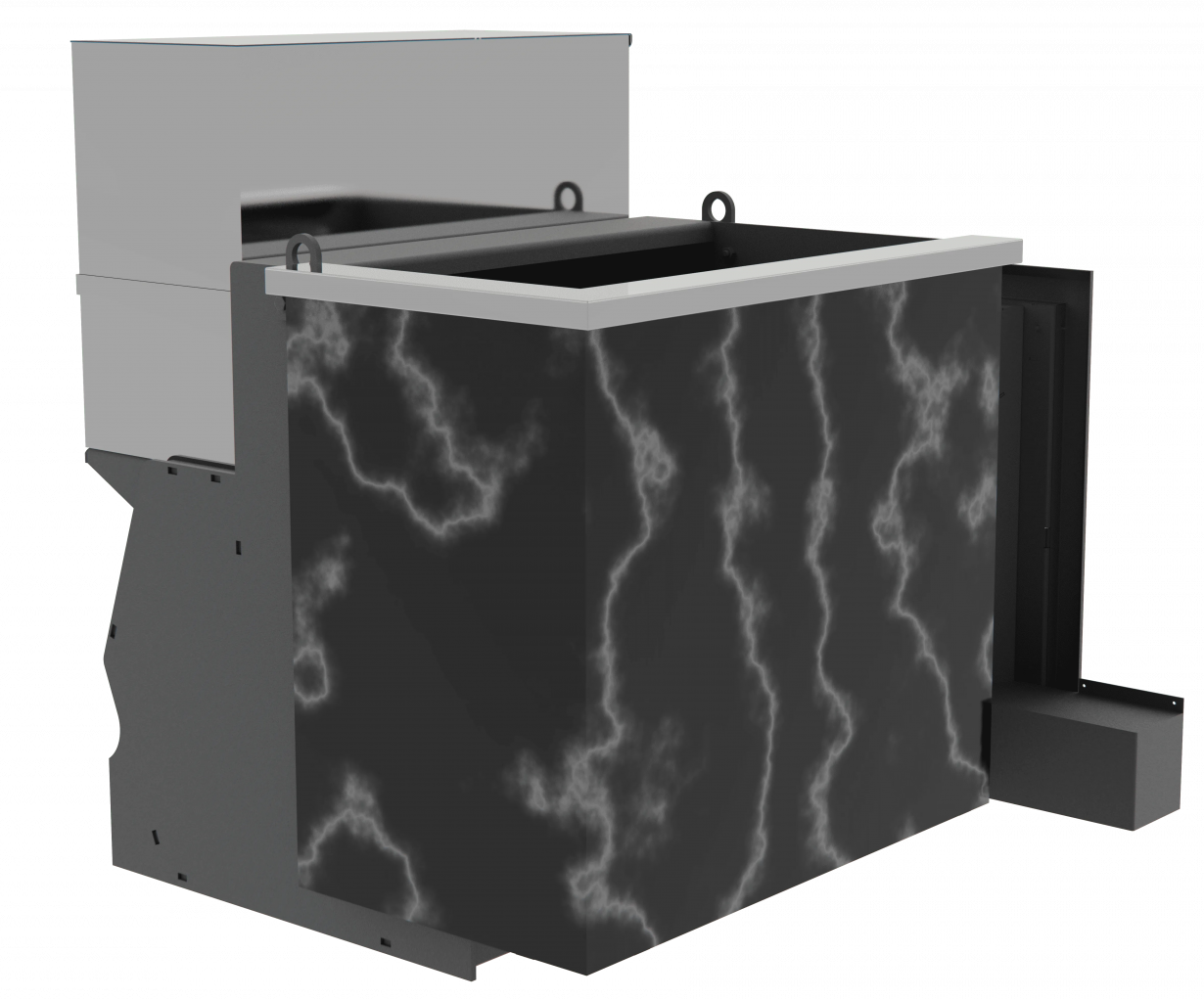 Банный камин 800, AISI 430 фото в Красноярске Банный камин 800, AISI 430 фото в Красноярске