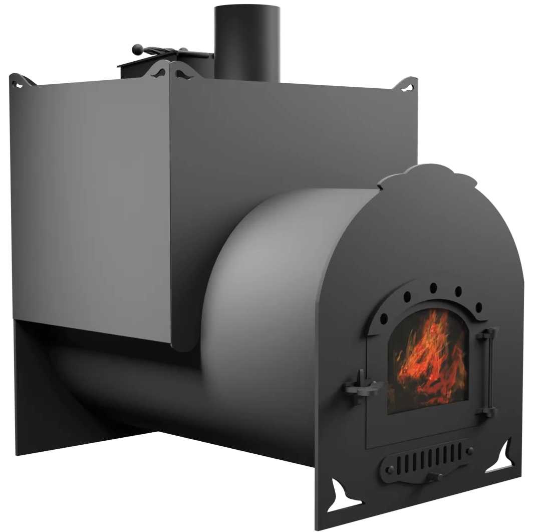 Печь Горыныч Мини, двойная каменка закрытая, малая дверь со стеклом фото в Красноярске Печь Горыныч Мини, двойная каменка закрытая, малая дверь со стеклом фото в Красноярске