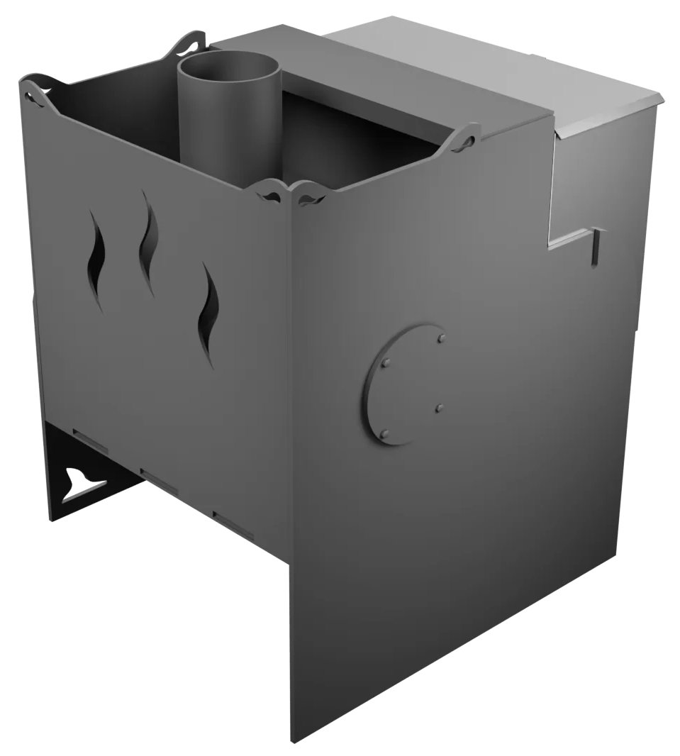 Печь Горыныч Мини, каменка с правой стороны, дверь малая со стеклом фото в Красноярске Печь Горыныч Мини, каменка с правой стороны, дверь малая со стеклом фото в Красноярске