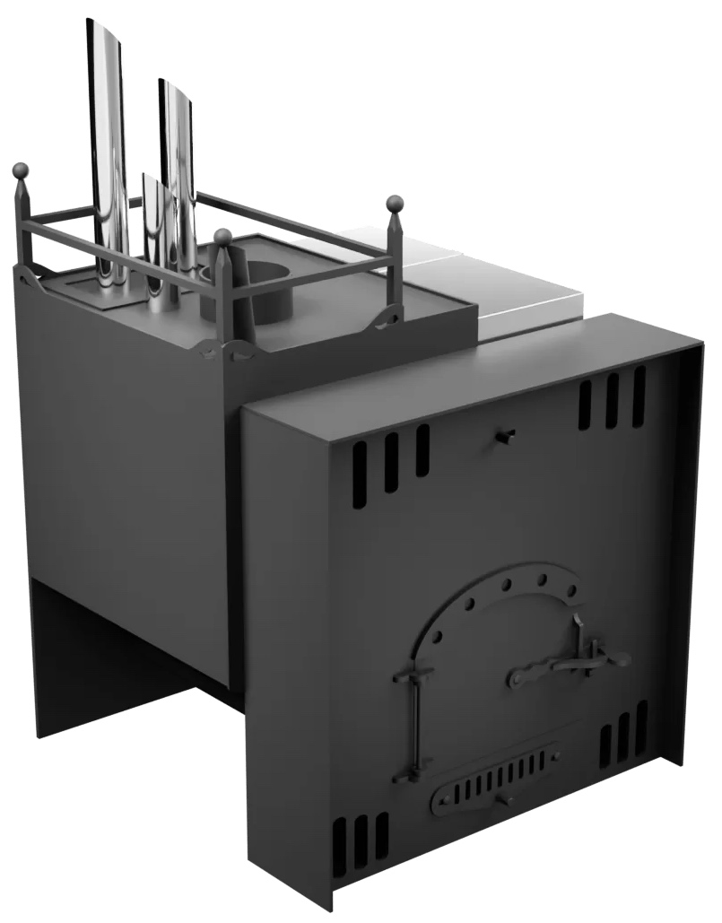 Печь Горыныч Мини, каменка закрытая с парогенератором с левой стороны, естественная система воздушного отопления фото в Красноярске Печь Горыныч Мини, каменка закрытая с парогенератором с левой стороны, естественная система воздушного отопления фото в Красноярске