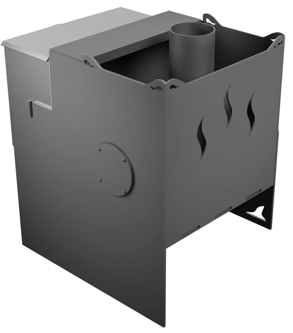 Печь Горыныч Мини, каменка с левой стороны, дверь малая со стеклом фото в Красноярске Печь Горыныч Мини, каменка с левой стороны, дверь малая со стеклом фото в Красноярске