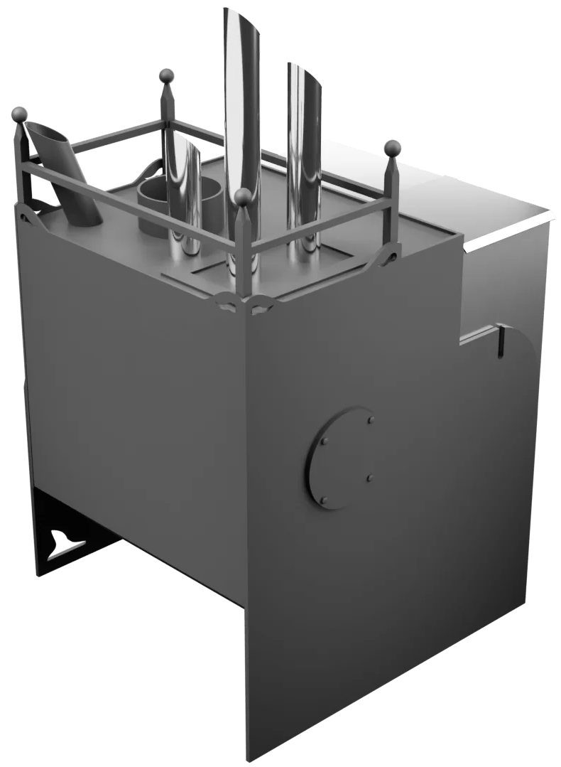 Печь Горыныч Мини, каменка закрытая с парогенератором с правой стороны фото в Красноярске Печь Горыныч Мини, каменка закрытая с парогенератором с правой стороны фото в Красноярске