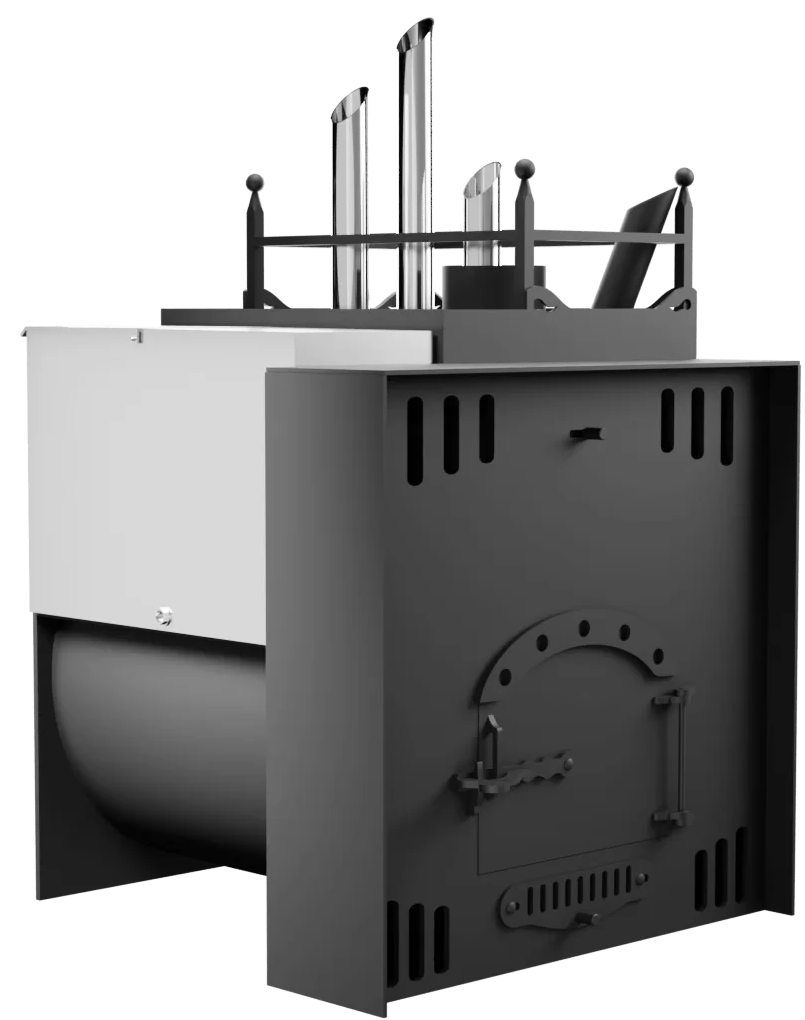 Печь Горыныч Мини, каменка закрытая с парогенератором с правой стороны, естественная система воздушного отопления фото в Красноярске Печь Горыныч Мини, каменка закрытая с парогенератором с правой стороны, естественная система воздушного отопления фото в Красноярске