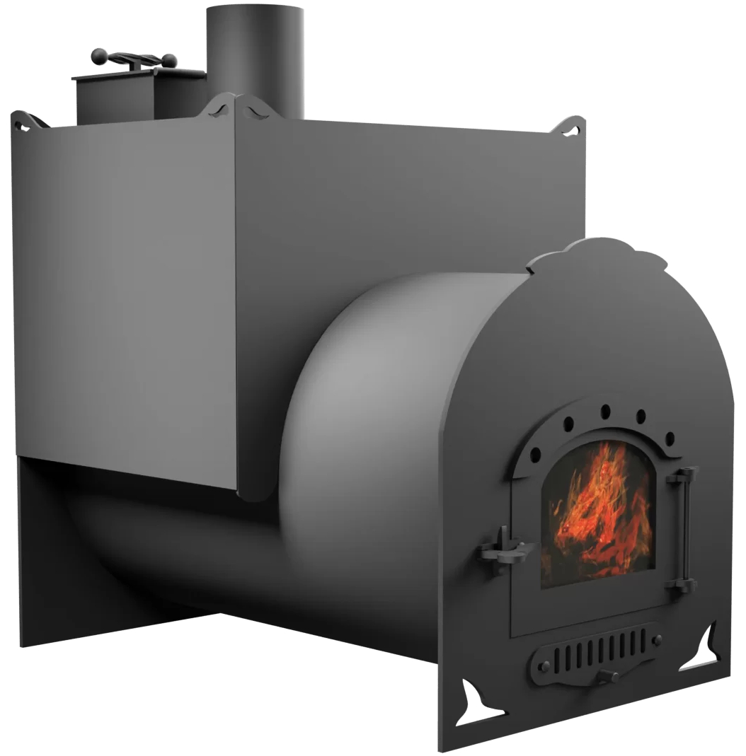 Печь Горыныч Мини, двойная каменка, малая дверь со стеклом фото в Красноярске Печь Горыныч Мини, двойная каменка, малая дверь со стеклом фото в Красноярске