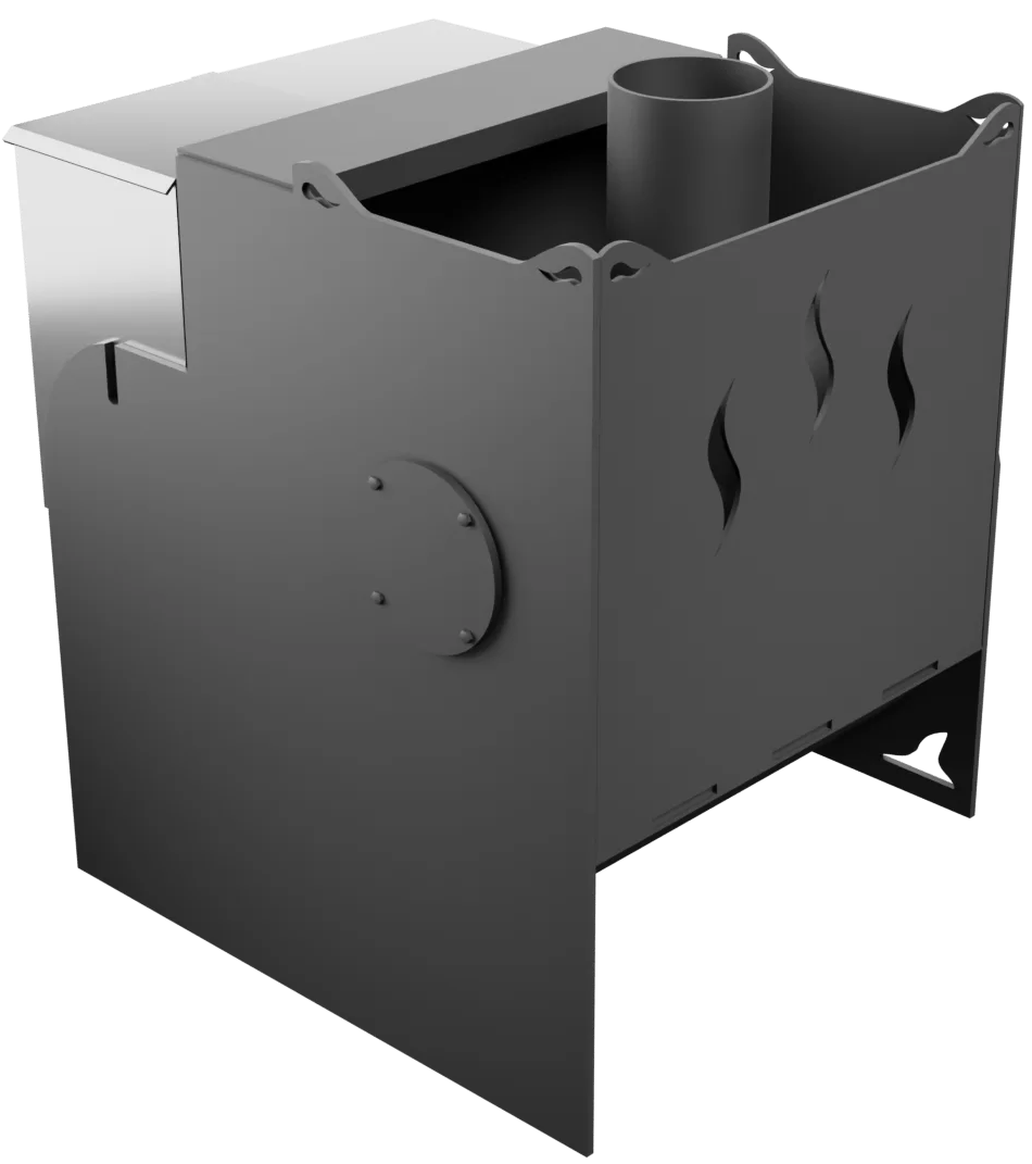 Печь Горыныч Мини, каменка с левой стороны, средняя дверь со стеклом фото в Красноярске Печь Горыныч Мини, каменка с левой стороны, средняя дверь со стеклом фото в Красноярске