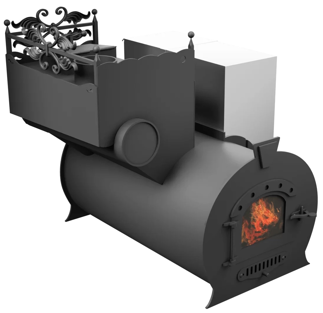 Печь Горыныч 3, каменка закрытая с левой стороны, малая дверь со стеклом фото в Красноярске Печь Горыныч 3, каменка закрытая с левой стороны, малая дверь со стеклом фото в Красноярске