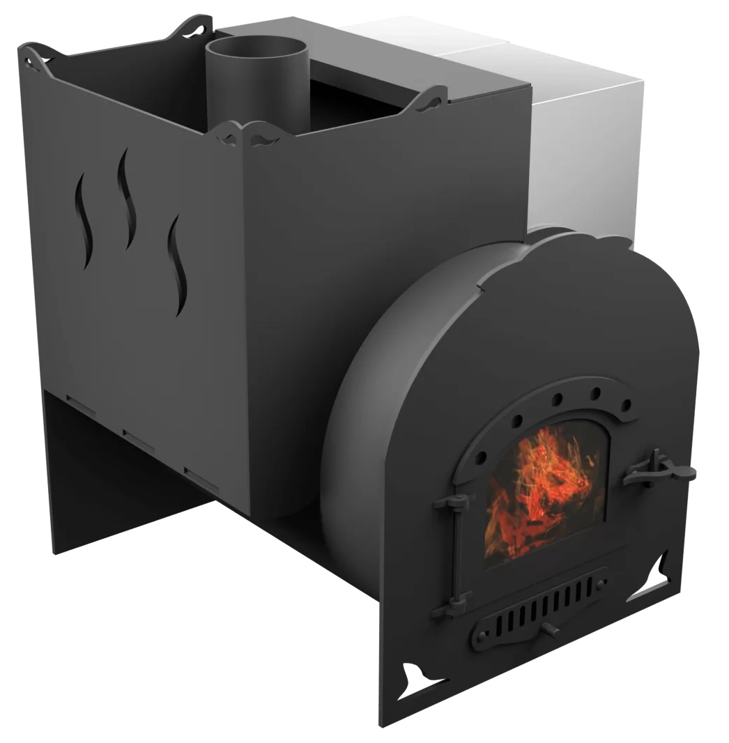 Печь Горыныч Мини, каменка с левой стороны, дверь малая со стеклом фото в Красноярске Печь Горыныч Мини, каменка с левой стороны, дверь малая со стеклом фото в Красноярске