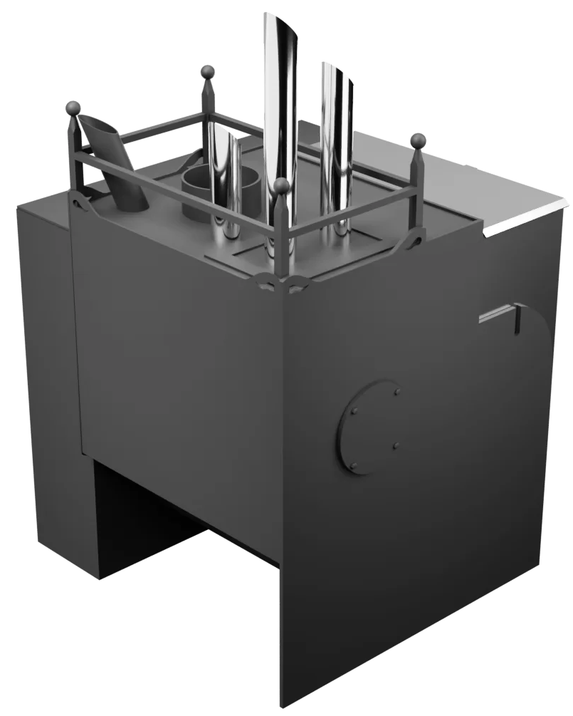 Печь Горыныч Мини, каменка закрытая с парогенератором с правой стороны, естественная система воздушного отопления фото в Красноярске Печь Горыныч Мини, каменка закрытая с парогенератором с правой стороны, естественная система воздушного отопления фото в Красноярске